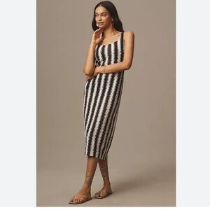 Walter Baker Cassy Zigzag Stripe Knit Midi Dress NWT in Stripe Crochet